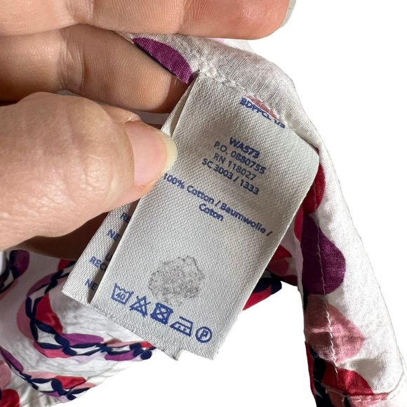 Boden White Multicolor Circle Print Wide Shoulder V Neck Long Tunic Top 4 - Picture 5 of 9